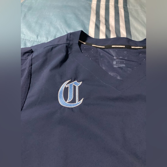 Nike Dri Fit Baseball 3/4 sleeve hot Jacket Navy Men’s Blue Size Large - Picture 2 of 6